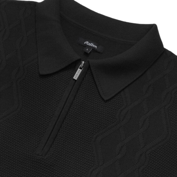 Malbon Other - MALBON MEN'S FRYE LONG SLEEVE KNIT POLO - black